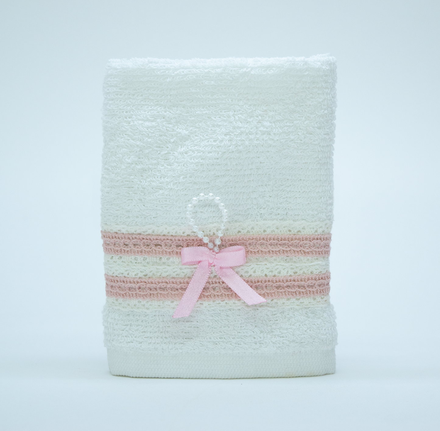 Kit Vela Canasta Madera bautizo Niña Color Blanco Rosa