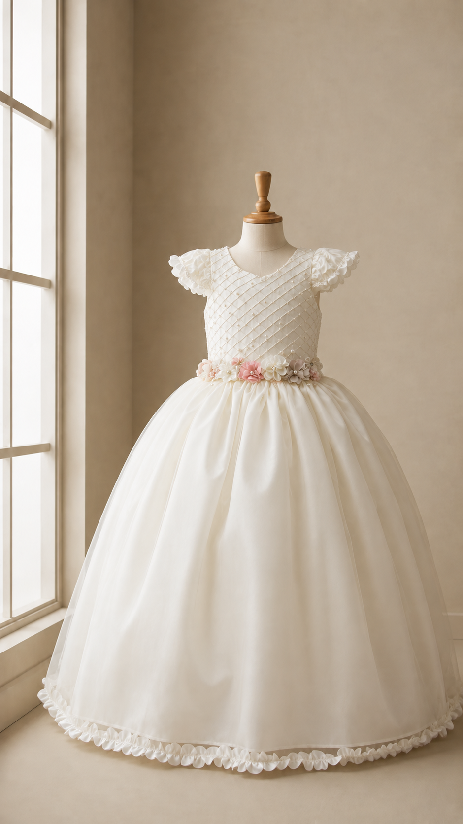 Vestido Comunión Cisne Blanco o Hueso