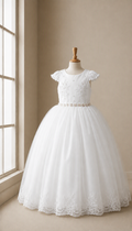 Vestido Comunión Yoselin. Color Blanco o Hueso