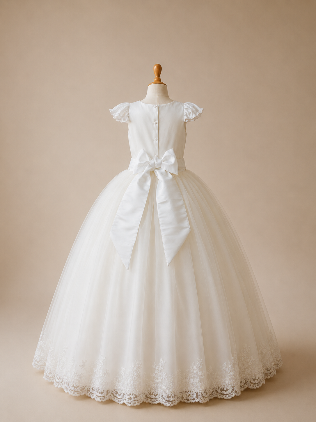 Vestido Comunión Yoselin. Color Blanco o Hueso