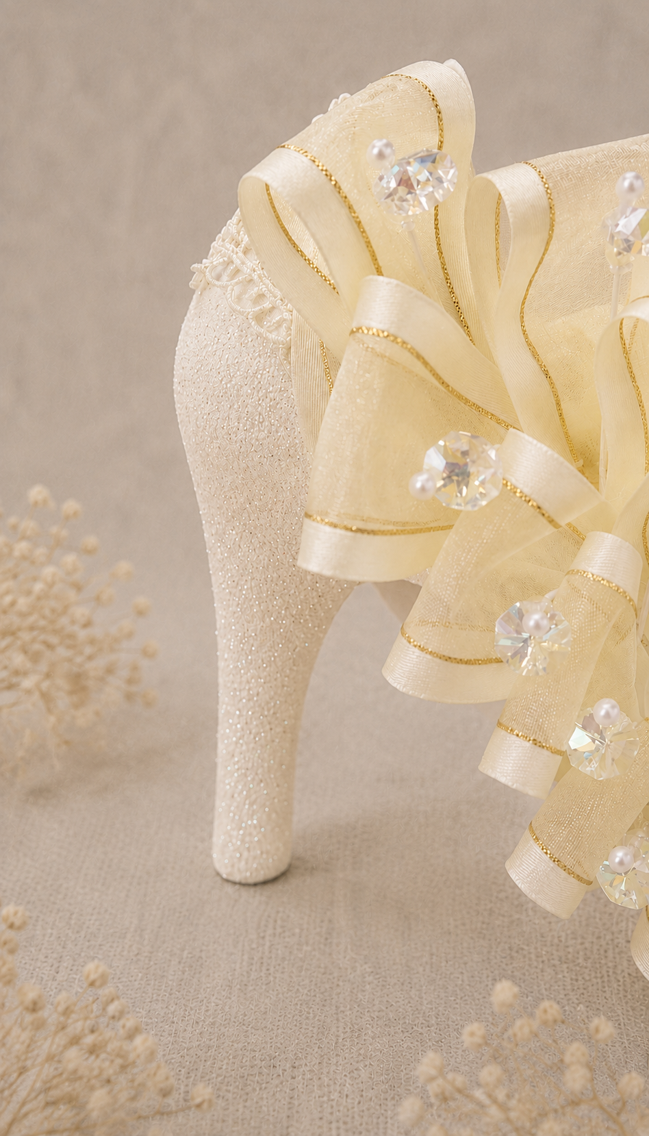 Pedichera Zapatilla Boda Color Blanco o Hueso. Mod 26