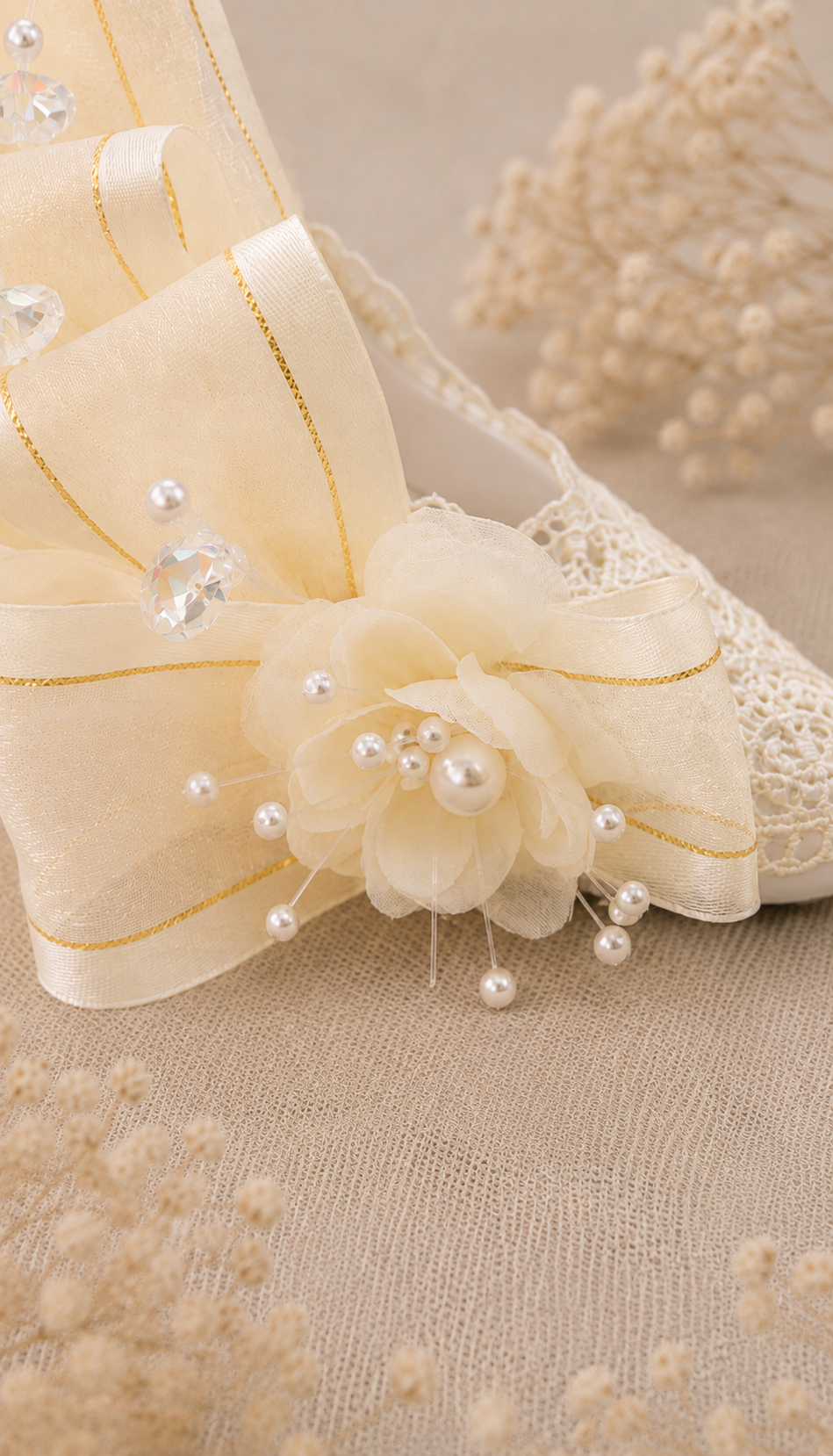 Pedichera Zapatilla Boda Color Blanco o Hueso. Mod 26