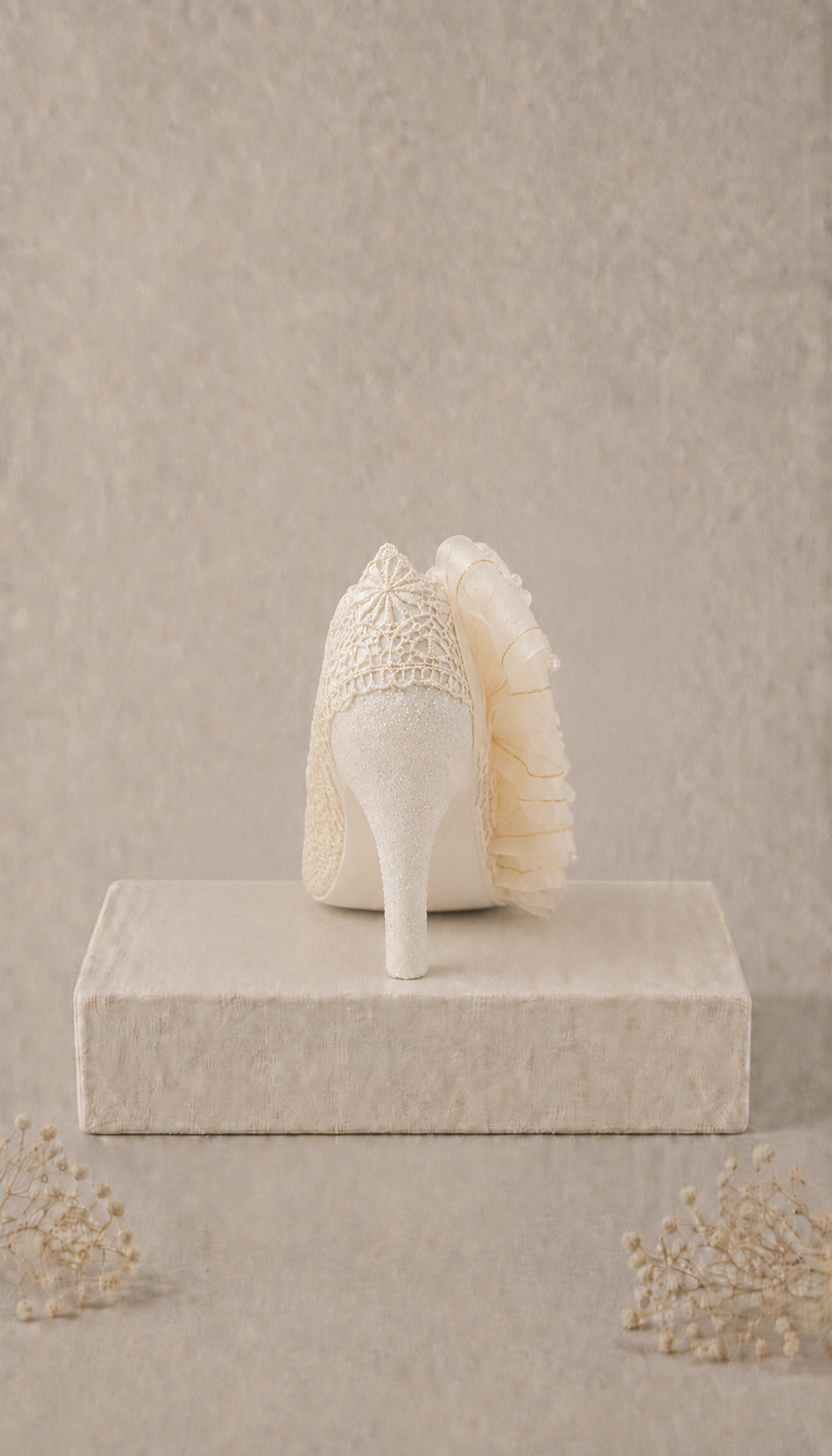 Pedichera Zapatilla Boda Color Blanco o Hueso. Mod 26