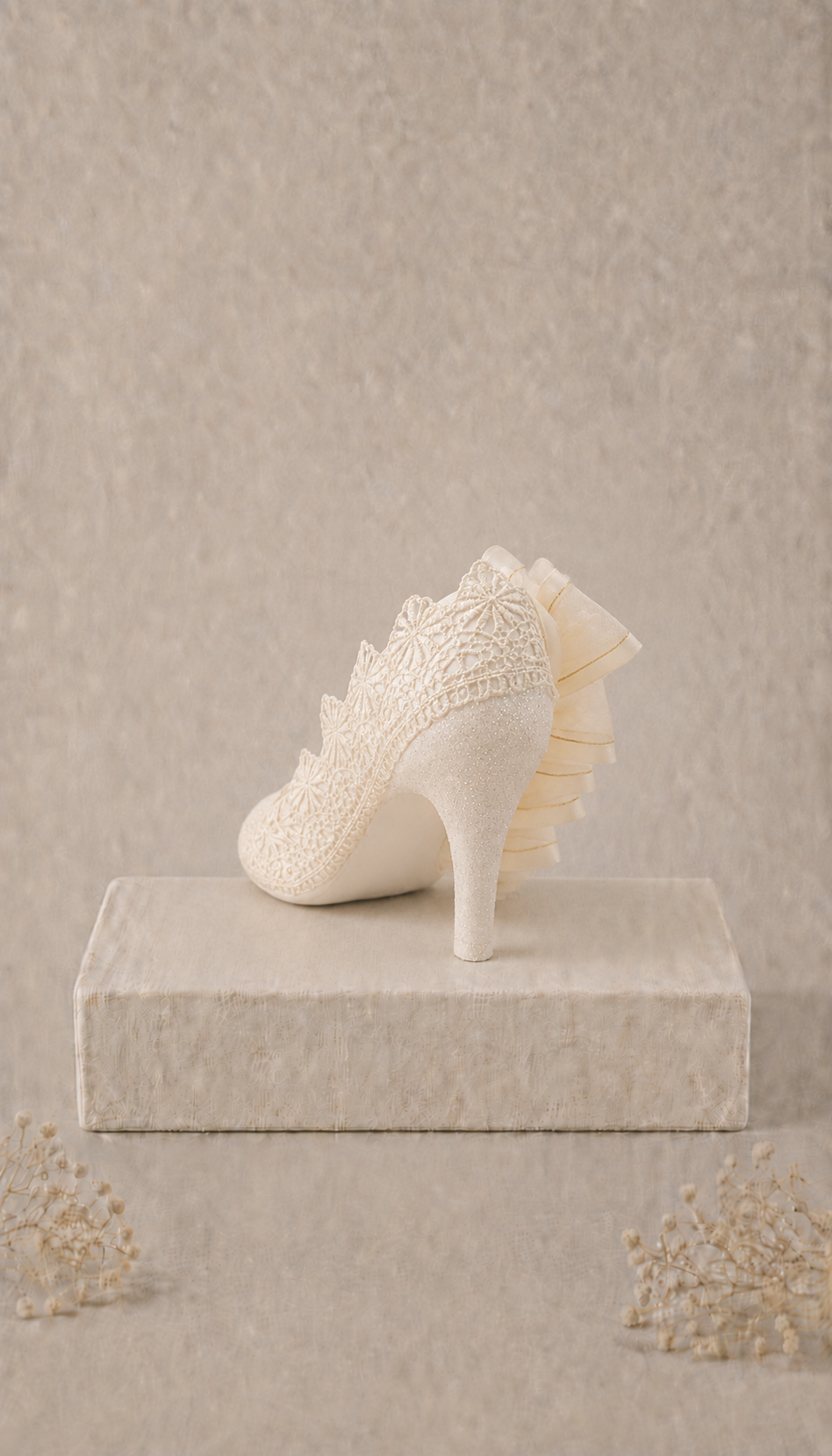 Pedichera Zapatilla Boda Color Blanco o Hueso. Mod 26