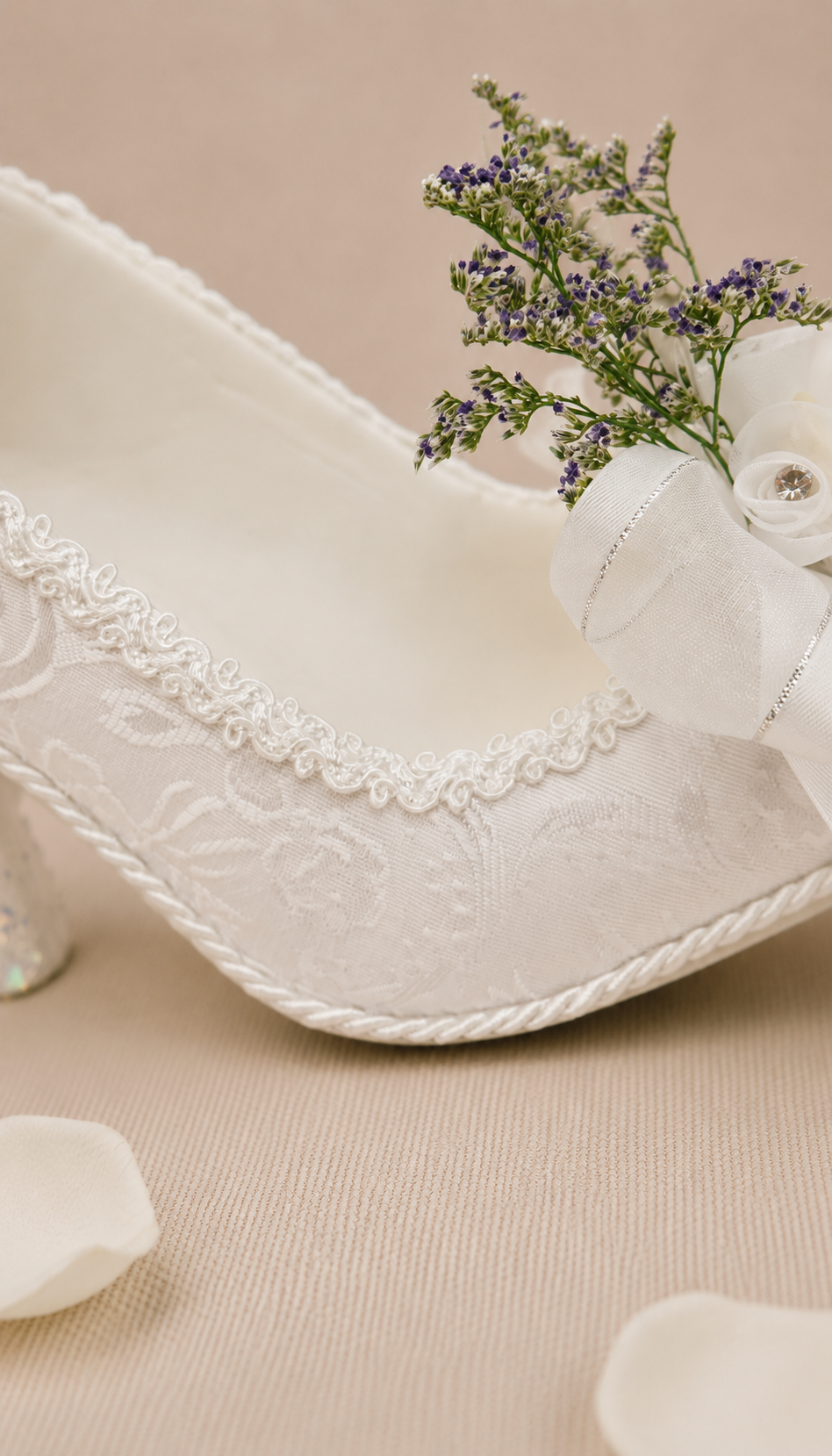 Pedichera Zapatilla Boda Color Blanco o Hueso. Mod 20