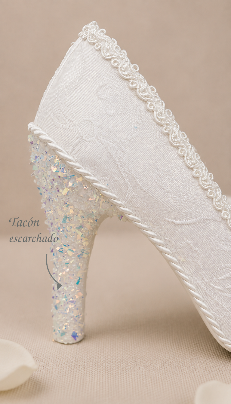 Pedichera Zapatilla Boda Color Blanco o Hueso. Mod 20