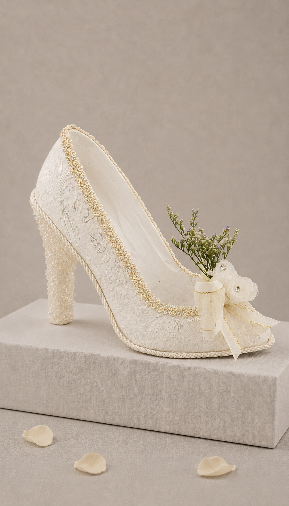 Pedichera Zapatilla Boda Color Blanco o Hueso. Mod 20