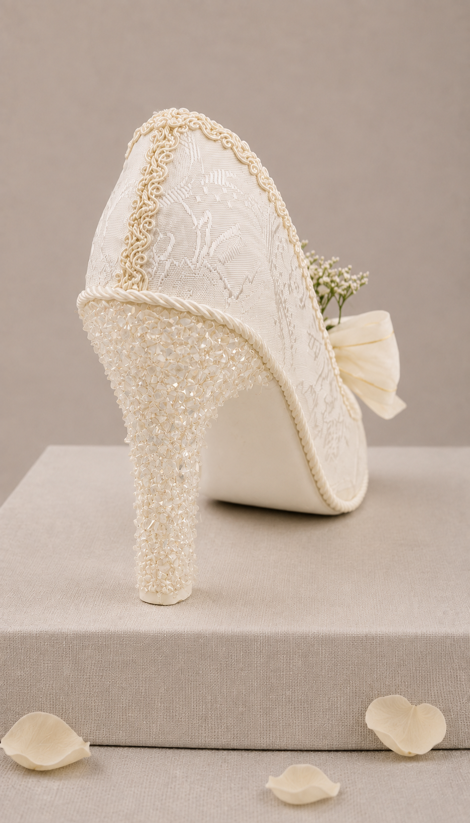 Pedichera Zapatilla Boda Color Blanco o Hueso. Mod 20